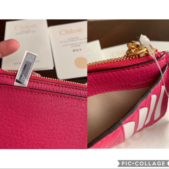 NWT Chloe Drew Card Case, Fuschia Rose - Picture 7 of 8